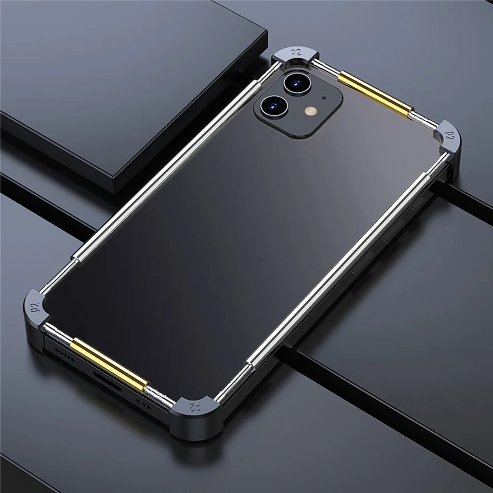 Metal Frame Phone Protective Case Cover Drop-Resistant Phone Case for iPhone 12 Pro Max Series Mobile Phone Accessories
Metal Frame Phone Protective Case Cover Drop-Resistant Phone Case for iPhone 12 Pro Max Series Mobile Phone Accessories