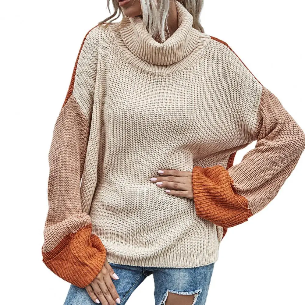 Женский трикотажный свитер-водолазка, с широким рукавом
Женский трикотажный свитер-водолазка, с широким рукавом