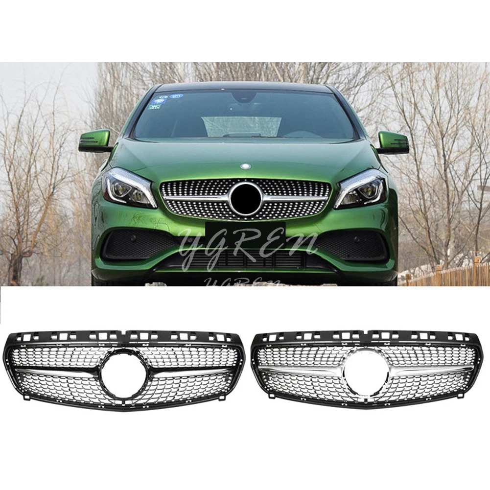 Передний чехол-бампер с алмазами решетка капота гриль для Mercedes-Benz A Class W176 2013 2014 2015 
Передний чехол-бампер с алмазами решетка капота гриль для Mercedes-Benz A Class W176 2013 2014 2015