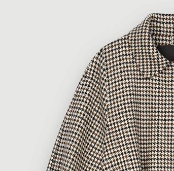 2020 Autumn and Winter Women's New Lace-up Lantern Sleeve Houndstooth Double-sided Woolen Coat
2020 Autumn and Winter Women's New Lace-up Lantern Sleeve Houndstooth Double-sided Woolen Coat