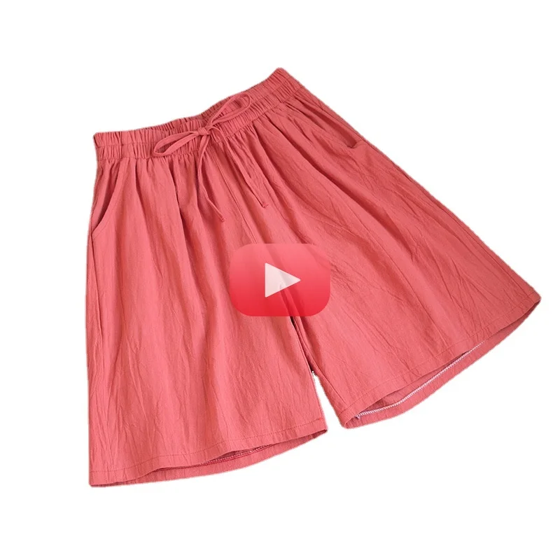 Women Shorts 2021 Summer Casual Solid Cotton Linen Shorts High Waist Loose Shorts for Girls Soft Cool Female Shorts
Women Shorts 2021 Summer Casual Solid Cotton Linen Shorts High Waist Loose Shorts for Girls Soft Cool Female Shorts