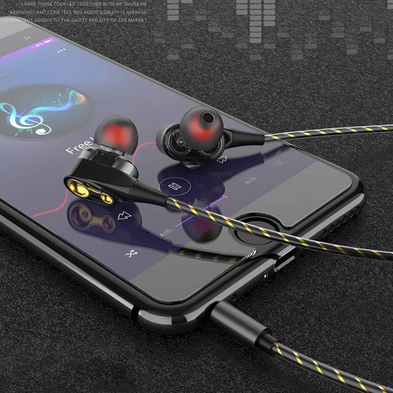 New 9D 3.5mm Wired Earphone Dual Drive Noise Reduction Bass HIFI Stereo In-Ear Sport Earbuds Headset With Mic For iPhone Xiaomi
New 9D 3.5mm Wired Earphone Dual Drive Noise Reduction Bass HIFI Stereo In-Ear Sport Earbuds Headset With Mic For iPhone Xiaomi