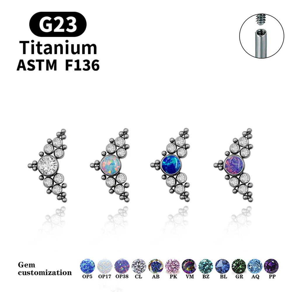 Luxury Gemstone Earrings G23 Titanium Inlaid 7 Opal Zircon Lip Stud Earrings Perforated High Fashion Ladies Body Jewelry Gifts
Luxury Gemstone Earrings G23 Titanium Inlaid 7 Opal Zircon Lip Stud Earrings Perforated High Fashion Ladies Body Jewelry Gifts