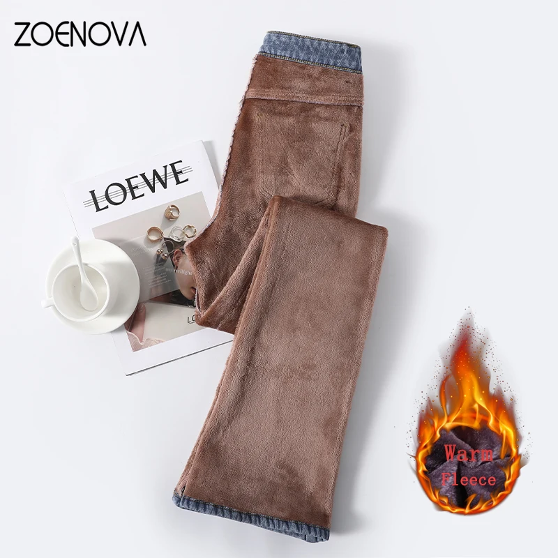Женские Зимние флисовые расклешенные джинсы ZOENOVA, повседневные Бархатные женские брюки с высокой талией, женские джинсовые брюки, 2021
Женские Зимние флисовые расклешенные джинсы ZOENOVA, повседневные Бархатные женские брюки с высокой талией, женские джинсовые брюки, 2021