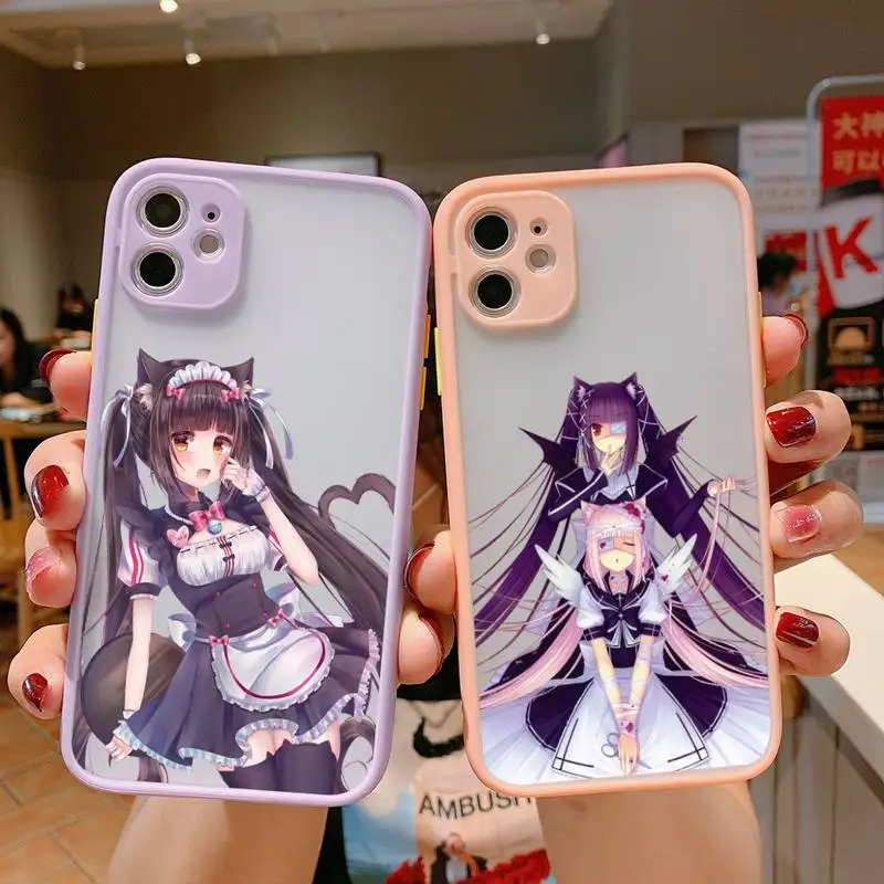 Chocola Nekopara Bumper Phone Case For iphone12 11 Pro Max X XS Max XR 7 8 Plus 12mini Translucent Matte Shockproof Cover
Chocola Nekopara Bumper Phone Case For iphone12 11 Pro Max X XS Max XR 7 8 Plus 12mini Translucent Matte Shockproof Cover