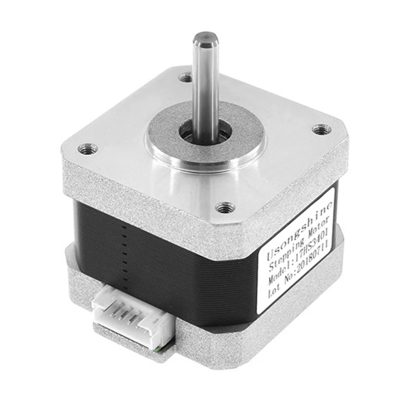 42 Stepper Motor 17HS3401S Nema 17 1.65X1.32in (28Ncm) 1A 4 Lead 3D Printer DIY Hobby XYZ 
42 Stepper Motor 17HS3401S Nema 17 1.65X1.32in (28Ncm) 1A 4 Lead 3D Printer DIY Hobby XYZ