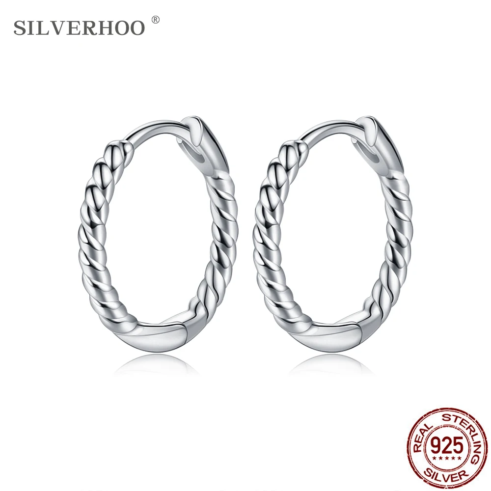 SILVEROO Minimalist Design Hoop Earrings For Women 925 Sterling Silver Geometric Weave Tiny Earring Fine Jewelry New Arrival
SILVEROO Minimalist Design Hoop Earrings For Women 925 Sterling Silver Geometric Weave Tiny Earring Fine Jewelry New Arrival