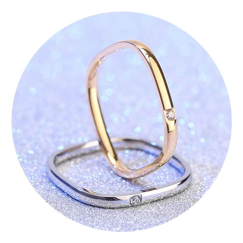 18k gold small square ring couple ring ins titanium steel bracelet square stainless steel ring
18k gold small square ring couple ring ins titanium steel bracelet square stainless steel ring