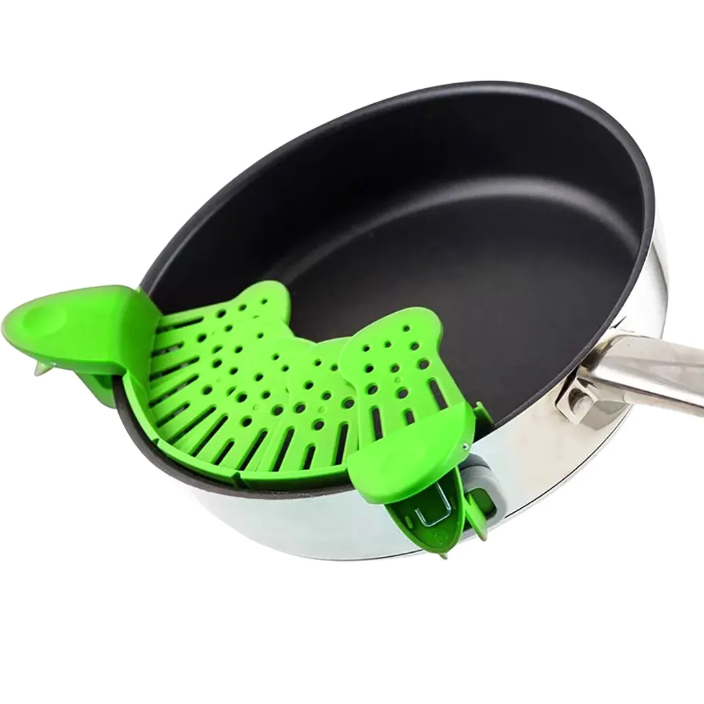 Silicone Colanders Kitchen Clip Foldable Retractable Pan Side Dish Drainer Household Creative Strainer Vegetable Cookware
Silicone Colanders Kitchen Clip Foldable Retractable Pan Side Dish Drainer Household Creative Strainer Vegetable Cookware