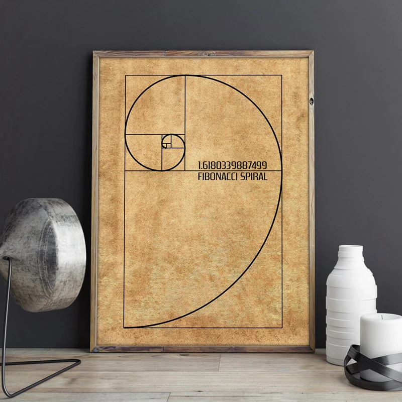 Fibonacci Spiral Patent Wall Art Canvas Painting Golden Ratio Posters and Prints Vintage Blueprint Gift Idea Science Decoration
Fibonacci Spiral Patent Wall Art Canvas Painting Golden Ratio Posters and Prints Vintage Blueprint Gift Idea Science Decoration