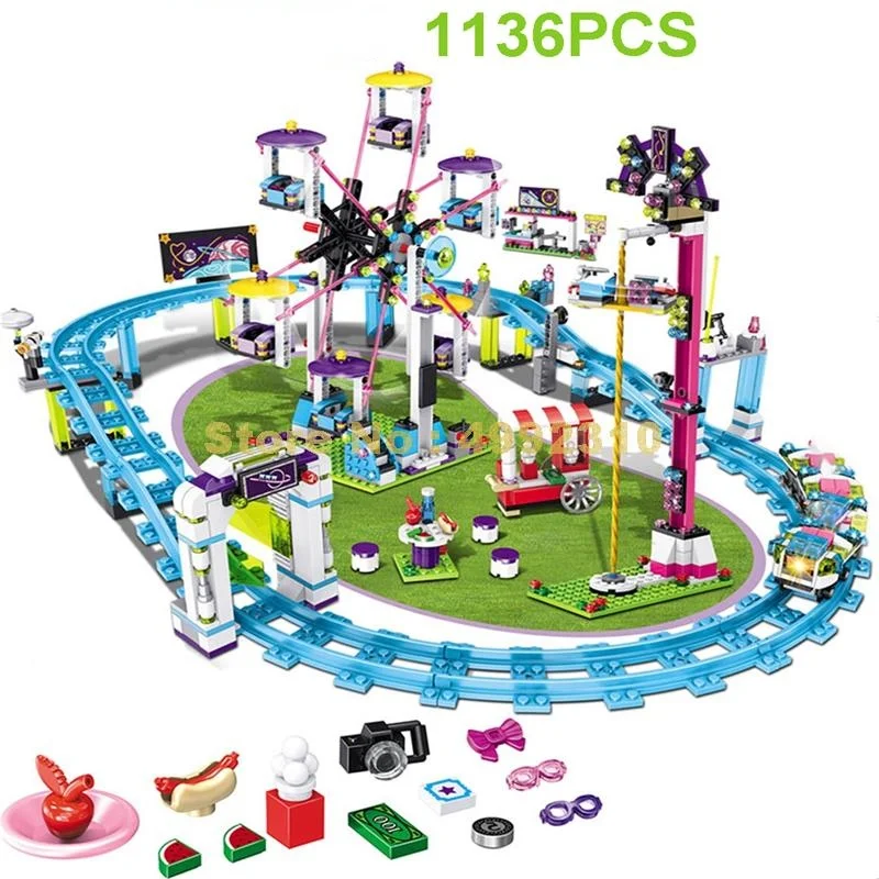 1136pcs Amusement Park Roller Coaster Girl 4 Dolls Building Block Toy Building Blocks Kids Toys Bricks Toys for Girls
1136pcs Amusement Park Roller Coaster Girl 4 Dolls Building Block Toy Building Blocks Kids Toys Bricks Toys for Girls