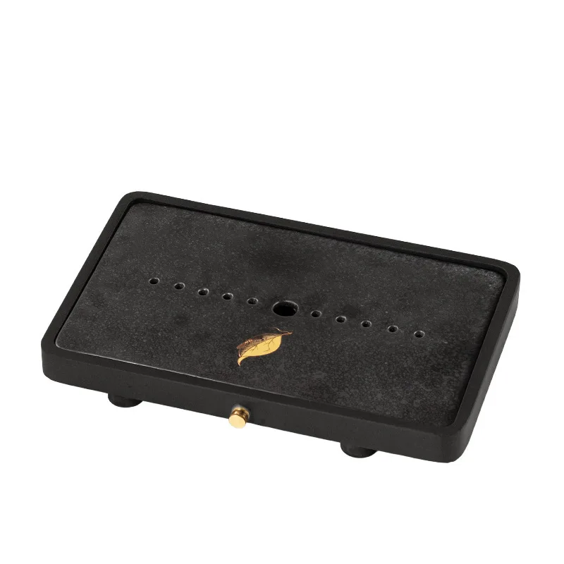 Japanese-Style Drain Teapot Platform Small Black Gold Stone Tea Tray Household Water Storage and Drainage Stone Tea Table
Japanese-Style Drain Teapot Platform Small Black Gold Stone Tea Tray Household Water Storage and Drainage Stone Tea Table