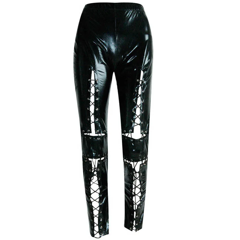 Ds Costume PU Cutout Bandage Trousers Punk Rock Faux Leather Pencil Pants Ancient Chinese Costume Dance Costume 2020
Ds Costume PU Cutout Bandage Trousers Punk Rock Faux Leather Pencil Pants Ancient Chinese Costume Dance Costume 2020