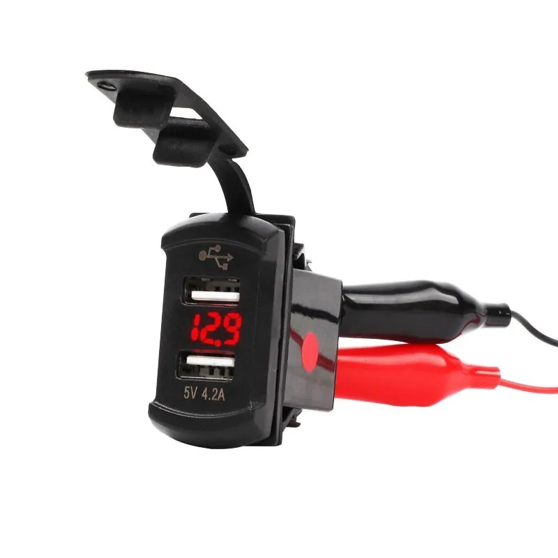 12V/24V 4.2A Dual USB Charger Socket Waterproof with LED Voltmeter for Rocker Switch Panel Marine Boat Motorcycle ATV RV Truck
12V/24V 4.2A Dual USB Charger Socket Waterproof with LED Voltmeter for Rocker Switch Panel Marine Boat Motorcycle ATV RV Truck