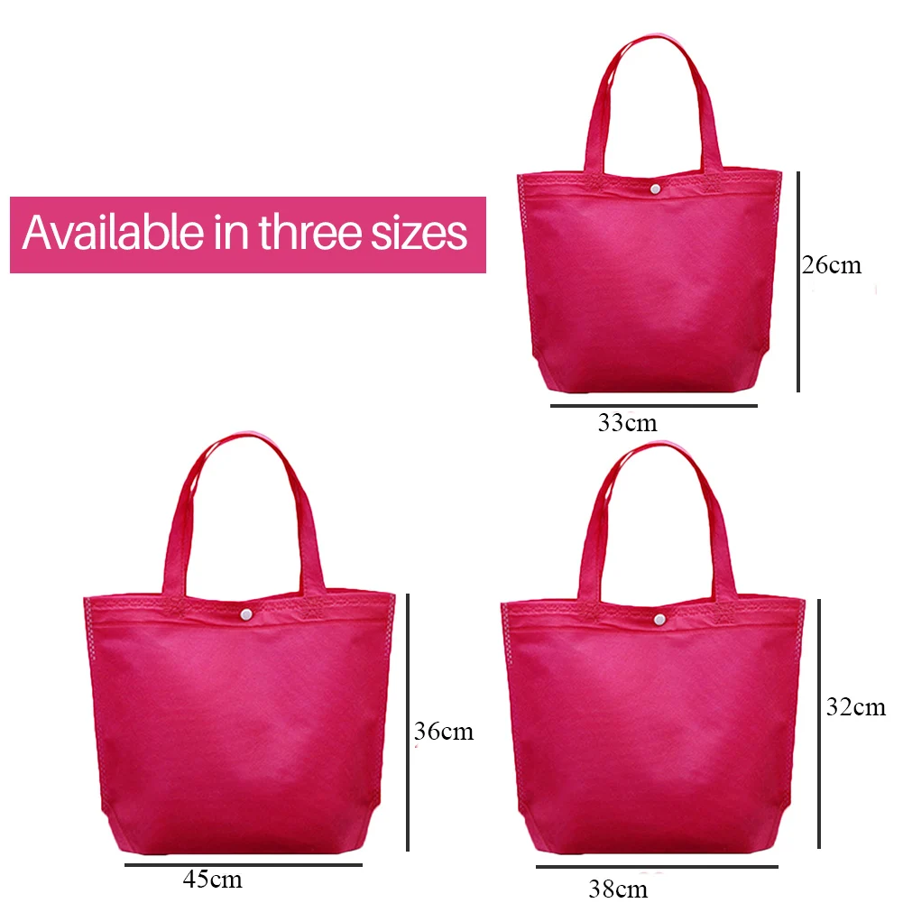 Women Travel Useful Simple Storage Handbag Foldable Button Shopping Bag Solid Color Non-Woven Fabric Reusable Tote Pouch
Women Travel Useful Simple Storage Handbag Foldable Button Shopping Bag Solid Color Non-Woven Fabric Reusable Tote Pouch