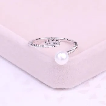 925 silver simple temperament crown ring bracelet inlaid zircon pearl opening ladies jewelry FSR007RLOPN
925 silver simple temperament crown ring bracelet inlaid zircon pearl opening ladies jewelry FSR007RLOPN