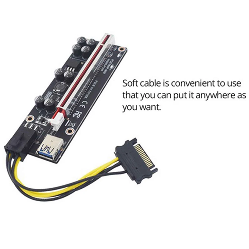 8Pcs Newest GPU PCIE/PCI-E Riser 009S Plus Card PCI E X16 PCI Express 6Pin to SATA 1X 16X USB3.0 Extender LED Mining
8Pcs Newest GPU PCIE/PCI-E Riser 009S Plus Card PCI E X16 PCI Express 6Pin to SATA 1X 16X USB3.0 Extender LED Mining