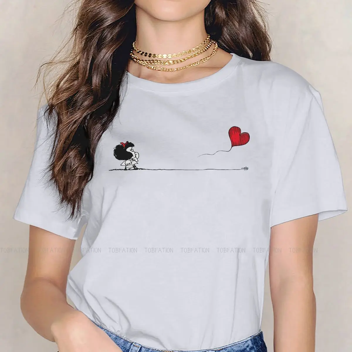 Женская футболка с круглым вырезом размеры до 4XL | одежда