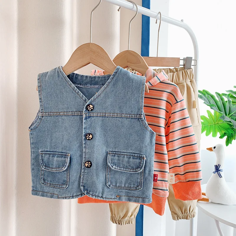 New Spring Autumn Children Cartoon Clothes Baby Boys Girls Vest Hoodies Pants 3Pcs/sets Kids Infant Clothing Toddler Sportswear
New Spring Autumn Children Cartoon Clothes Baby Boys Girls Vest Hoodies Pants 3Pcs/sets Kids Infant Clothing Toddler Sportswear