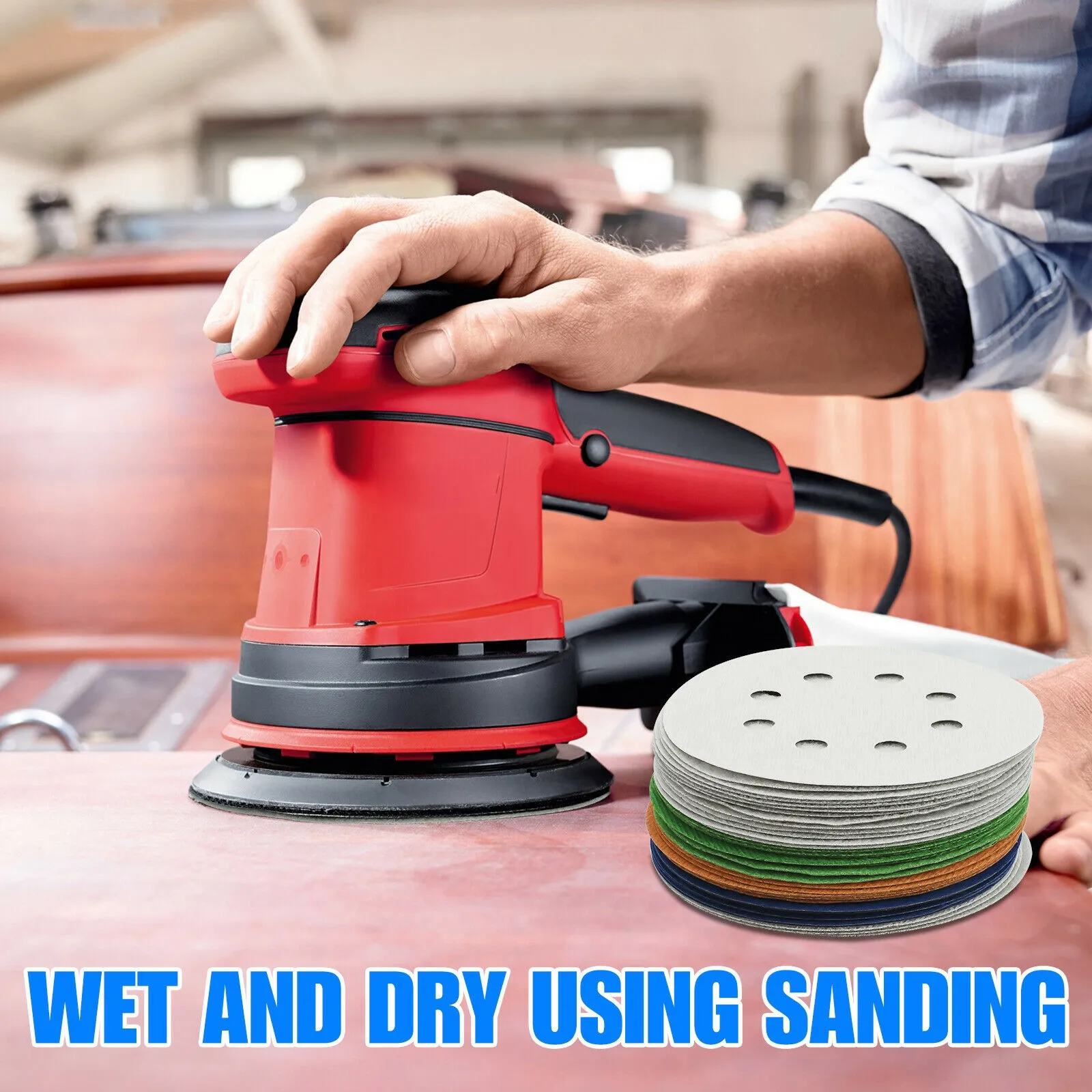 40PCS 8 Hole 5-inch Sanding Discs Hook Loop Sandpaper Orbital Sander Set 5inch 3000-10000Grit Sanding Discs
40PCS 8 Hole 5-inch Sanding Discs Hook Loop Sandpaper Orbital Sander Set 5inch 3000-10000Grit Sanding Discs