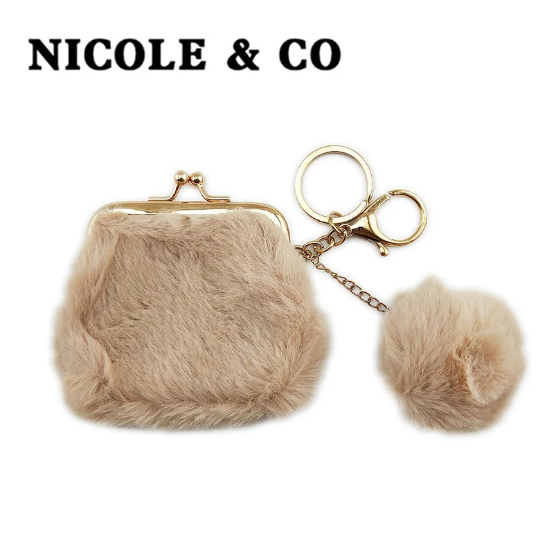 Миниатюрный кошелек NICOLE & CO 2021 для женщин зимний Дамский клатч металлическая