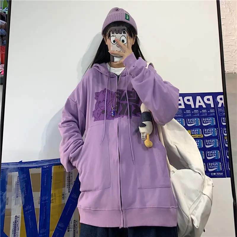 Dark black hoodie women Korean vintage loose casual long-sleeved cardigan streetwear Harajuku cartoon print zipper outerwear
Dark black hoodie women Korean vintage loose casual long-sleeved cardigan streetwear Harajuku cartoon print zipper outerwear