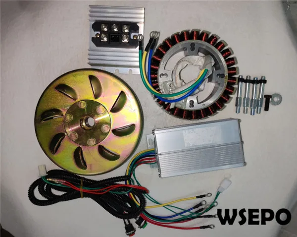 5000 Вт 27 полюс 48V/60V/72V DC Генератор набор для сборки (статор ротор система