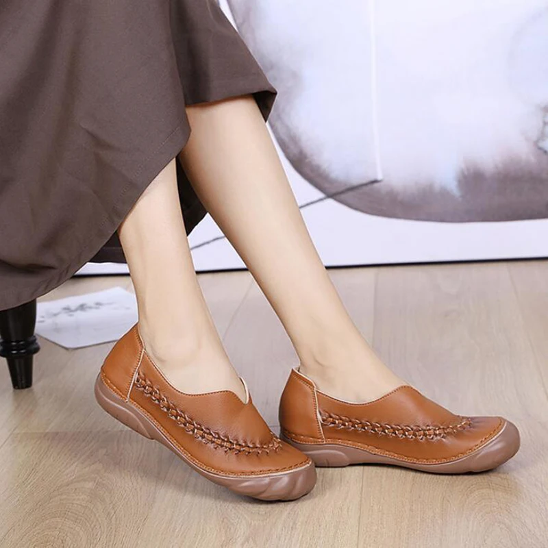 Women's Ladies Female Woman Mother Shoes Flats Retro Leather Loafers Mixed Colorful Non Slip On Plus Size Lazy Casual Shoes q110
Women's Ladies Female Woman Mother Shoes Flats Retro Leather Loafers Mixed Colorful Non Slip On Plus Size Lazy Casual Shoes q110