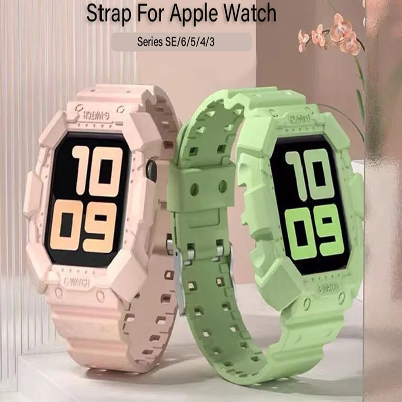 Case + Transpareent Silicone Straps Sports Band For Apple Watch 44/42/40/38mm Strap Bracelet Iwatch Series SE 6 5 4 3 Camouflage
Case + Transpareent Silicone Straps Sports Band For Apple Watch 44/42/40/38mm Strap Bracelet Iwatch Series SE 6 5 4 3 Camouflage