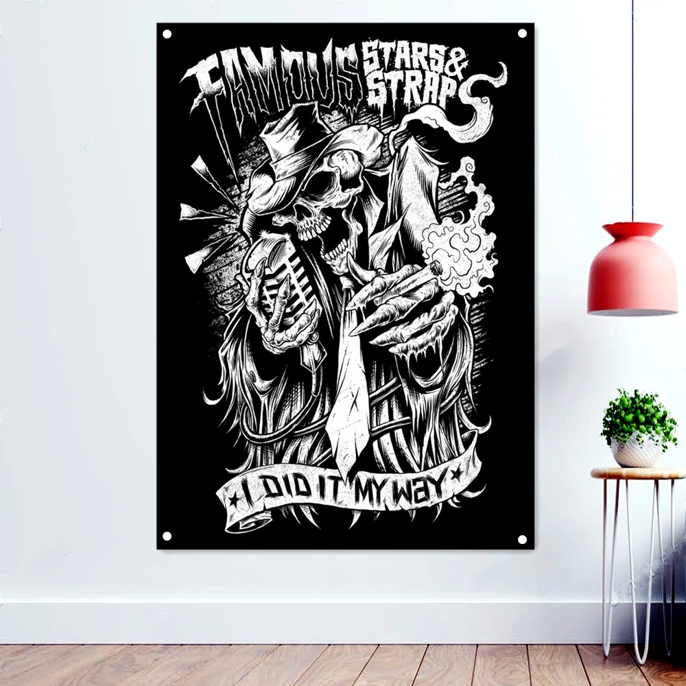 I DID IT MAY WAY Posters Banners Wall Painting Black/White Skull Flag Terrible Demon Halloween Poster Tapestry Home Decoration
I DID IT MAY WAY Posters Banners Wall Painting Black/White Skull Flag Terrible Demon Halloween Poster Tapestry Home Decoration