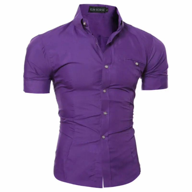 2020 Men Casual Short Sleeved Sold Shirts Slim Fit Male Social Business Dress Shirt Brand Men Clothing Camisas Para Hombre
2020 Men Casual Short Sleeved Sold Shirts Slim Fit Male Social Business Dress Shirt Brand Men Clothing Camisas Para Hombre