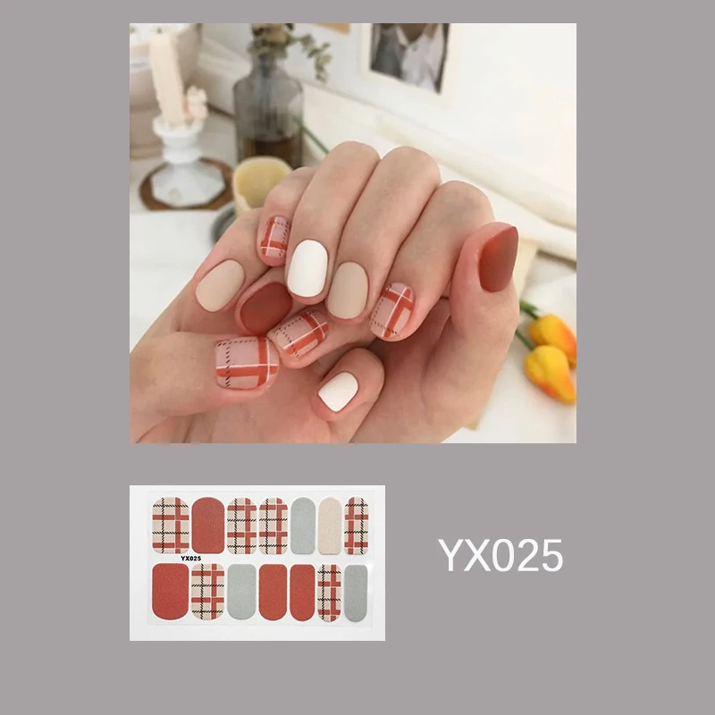 Matte Manicure Decoration Plaid Full Cover Nails Sticker For Woman Nail Accessories
Matte Manicure Decoration Plaid Full Cover Nails Sticker For Woman Nail Accessories