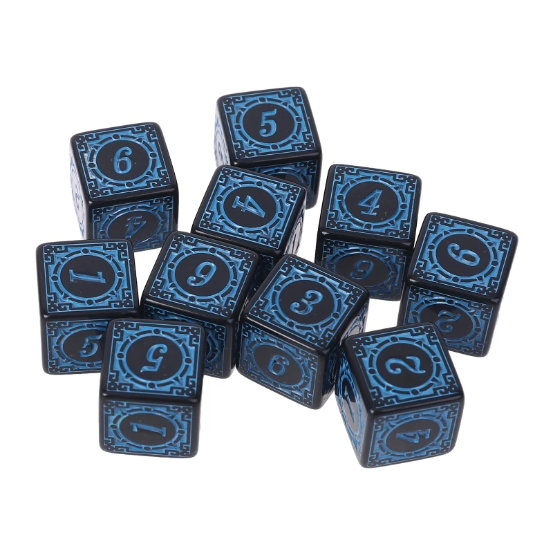 10Pcs D6 Polyhedral Dice Square Edged Numbers 6 Sided Dices Beads Table Board Role Play Game for Bar Club Party
10Pcs D6 Polyhedral Dice Square Edged Numbers 6 Sided Dices Beads Table Board Role Play Game for Bar Club Party