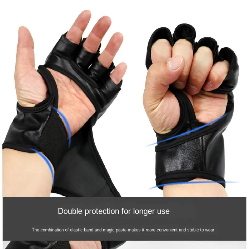 MMA Boxing Gloves Half Finger PU Adult Sanda Fighting Sandbag Gloves Muay Thai Boxeo Boxer Boxing Training Finger Gloves
MMA Boxing Gloves Half Finger PU Adult Sanda Fighting Sandbag Gloves Muay Thai Boxeo Boxer Boxing Training Finger Gloves