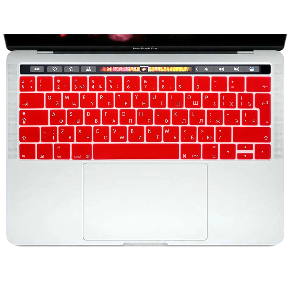 10 colors Touch Bar Russian EU Durable Keyboard Cover Silicone Skin For Macbook Pro13" 15"A1706 A1707 A1989 A1990 Release 2016
10 colors Touch Bar Russian EU Durable Keyboard Cover Silicone Skin For Macbook Pro13" 15"A1706 A1707 A1989 A1990 Release 2016