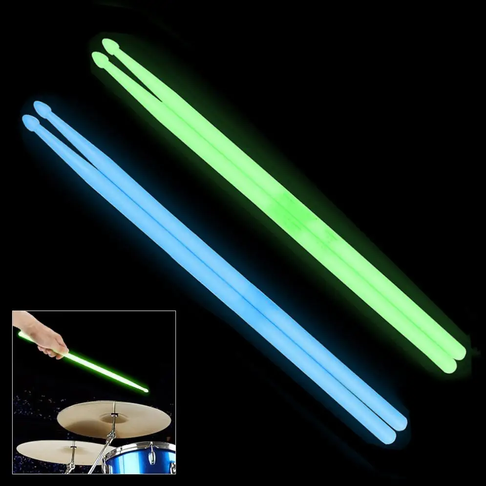 Noctilucent Nylon 5A Drum Stick Glow in The Dark Stage Performance Luminous Drumsticks 2 Colors Optional
Noctilucent Nylon 5A Drum Stick Glow in The Dark Stage Performance Luminous Drumsticks 2 Colors Optional