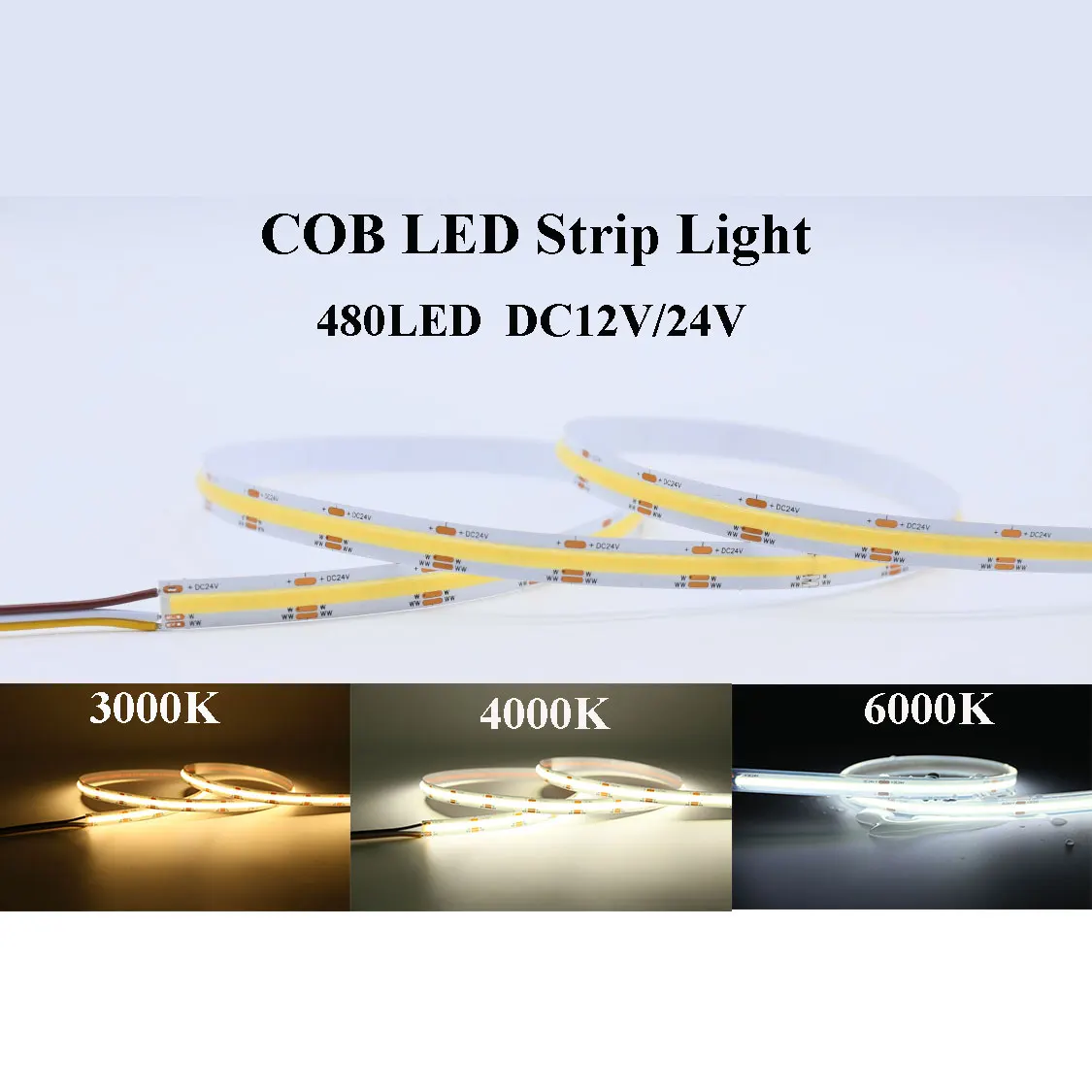 12V 24V No Spot 480LED/Meter Christmas Decoration Lamp Flexible COB LED Strip Linear Rope Light
12V 24V No Spot 480LED/Meter Christmas Decoration Lamp Flexible COB LED Strip Linear Rope Light