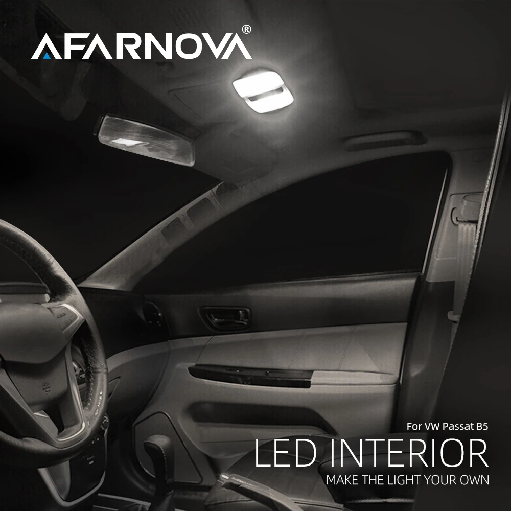 Фото Afarnova светодиодная интерьерная с Canbus осветительный набор для VW Passat B6 Карта Купол