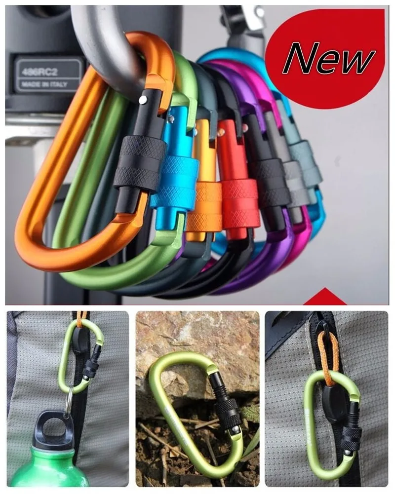 free shipping carabiner climbing 8cm locking type d quickdraw carabiner buckle buckle hanging aluminum nut backpack buckle #1217
free shipping carabiner climbing 8cm locking type d quickdraw carabiner buckle buckle hanging aluminum nut backpack buckle #1217