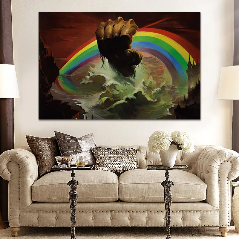 Modern hanging painting Rainbow Rising Hard Rock heavy metal artwork painting Blackmore poster the wall picture home living room
Modern hanging painting Rainbow Rising Hard Rock heavy metal artwork painting Blackmore poster the wall picture home living room