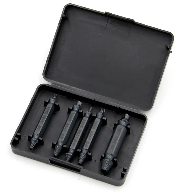 4341 HSS Black 5 Screw Extractor Set Drill Bits Easy Out Guide Broken Damag Screws Bolt Remover
4341 HSS Black 5 Screw Extractor Set Drill Bits Easy Out Guide Broken Damag Screws Bolt Remover