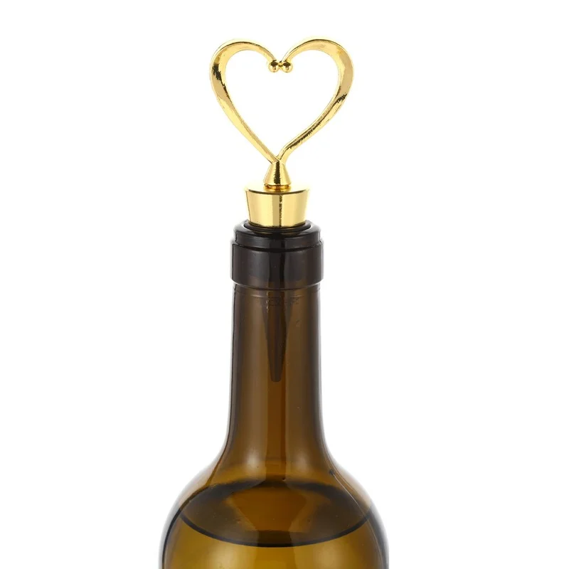 

Bar Accessories Home Bars Heart Shaped Wine Stoppers Wine Fresh-keeping Stopper Alloy Champagne Stoppers Three Colors Available