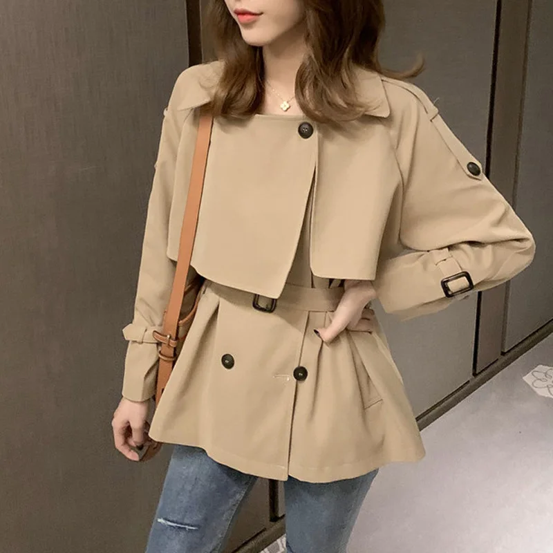 Leiouna Casual Vintage Solid Turn-down Loose A-Line Female Windbreaker Fashion Moda Spring Short Overcoat Cloak Sashes Manteau
Leiouna Casual Vintage Solid Turn-down Loose A-Line Female Windbreaker Fashion Moda Spring Short Overcoat Cloak Sashes Manteau
