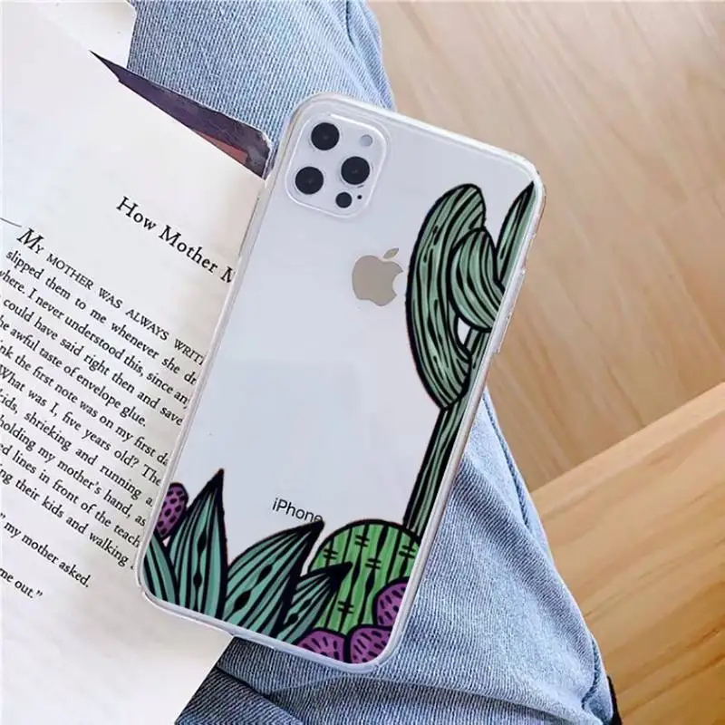 Cartoon cactus Phone Case Transparent For iPhone 12 11 pro mini XS XR X max 5 6 s 7 8 plus Soft TPU Clear Mobile bags coque
Cartoon cactus Phone Case Transparent For iPhone 12 11 pro mini XS XR X max 5 6 s 7 8 plus Soft TPU Clear Mobile bags coque