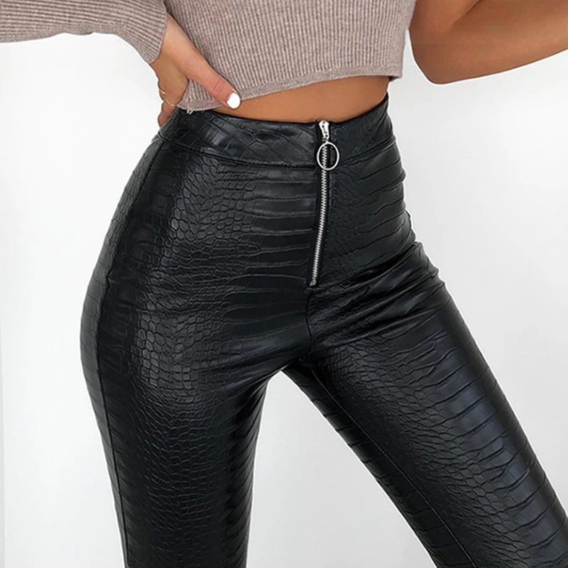 Faux PU Leather Pants Women Office Lady Elegant Crocodile Pattern Stretch Pencil Trousers Capris High Waist Female Streetwear
Faux PU Leather Pants Women Office Lady Elegant Crocodile Pattern Stretch Pencil Trousers Capris High Waist Female Streetwear