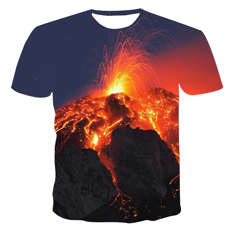 2021 Summer New Volcano Series Printed 3D Polyester Casual O-Neck Short-Sleeved T-Shirt
2021 Summer New Volcano Series Printed 3D Polyester Casual O-Neck Short-Sleeved T-Shirt