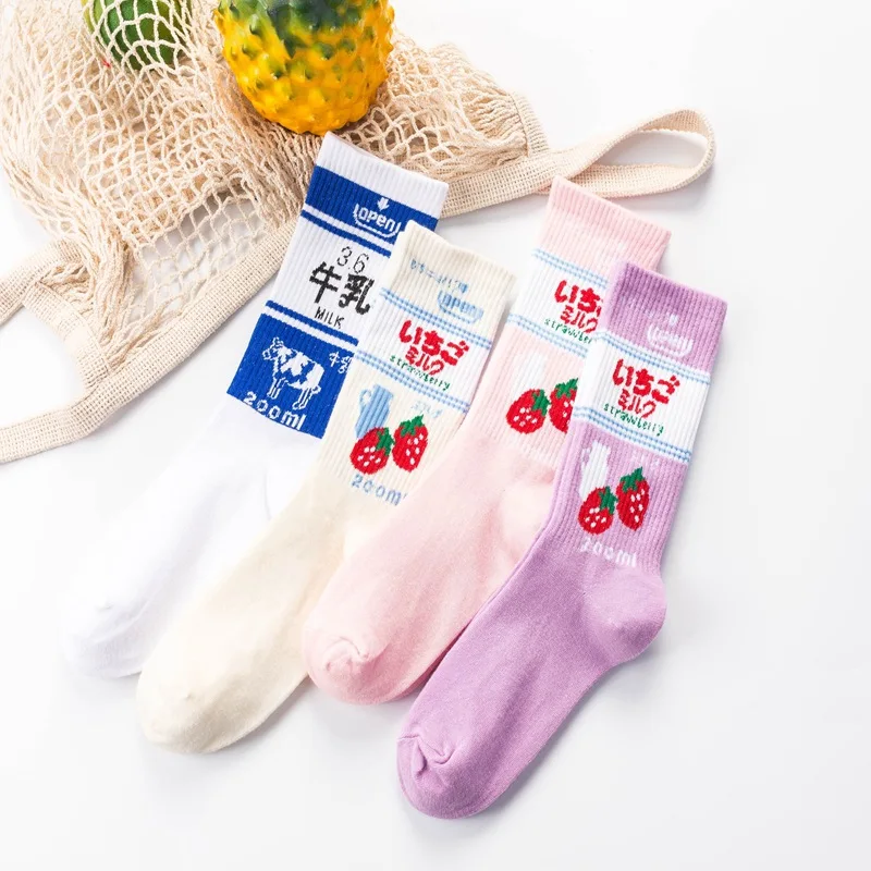4 Pieces=2 Pairs/Pack Kawaii Strawberry Women Socks Korean Harajuku Female Long Socks TJ3053
4 Pieces=2 Pairs/Pack Kawaii Strawberry Women Socks Korean Harajuku Female Long Socks TJ3053