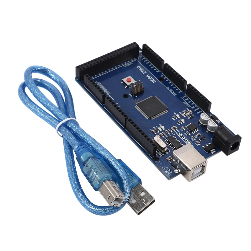 Плата Mega 2560 R3 Mega2560 REV3 (Atmega2560-16AU CH340G), USB-кабель, совместимый с Arduino
Плата Mega 2560 R3 Mega2560 REV3 (Atmega2560-16AU CH340G), USB-кабель, совместимый с Arduino