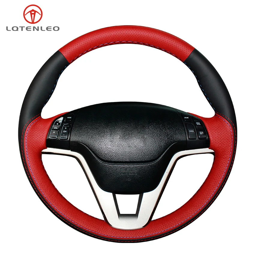 LQTENLEO Black Red Leather Hand-stitched Car Steering Wheel Cover For Honda CR-V CRV 2006-2012 Crossroad 2007
LQTENLEO Black Red Leather Hand-stitched Car Steering Wheel Cover For Honda CR-V CRV 2006-2012 Crossroad 2007