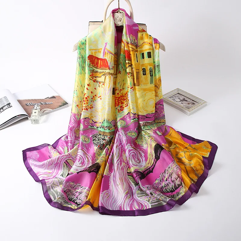 

Женский шарф-хиджаб из пашмины, с цветочным принтом, 2021x90 см